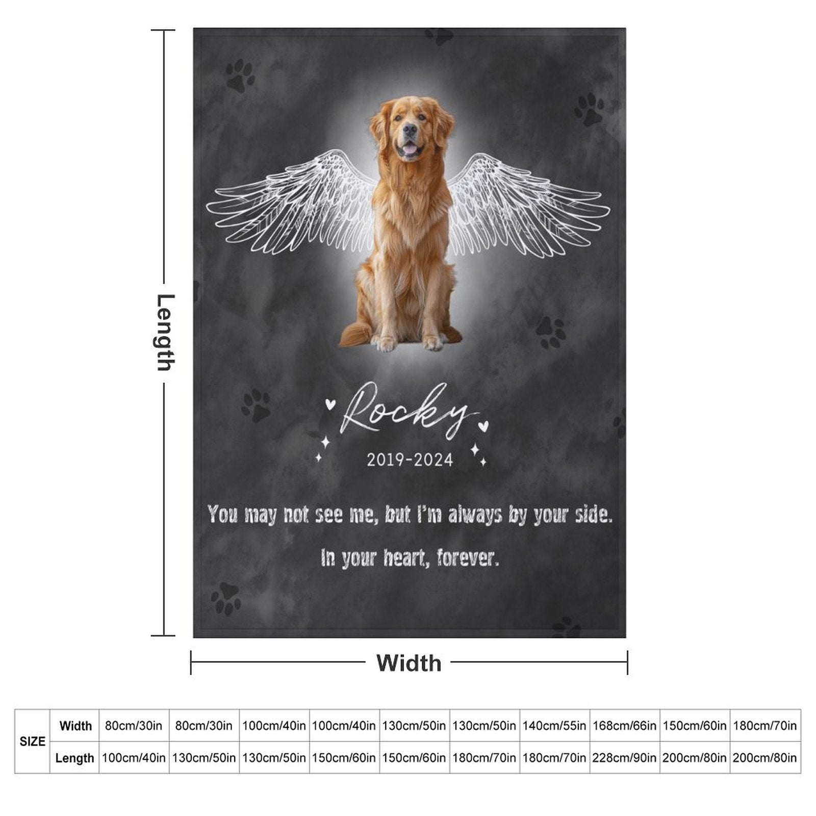 Custom Pet Blanket Pet Angel Blanket-WEPRINTME-7