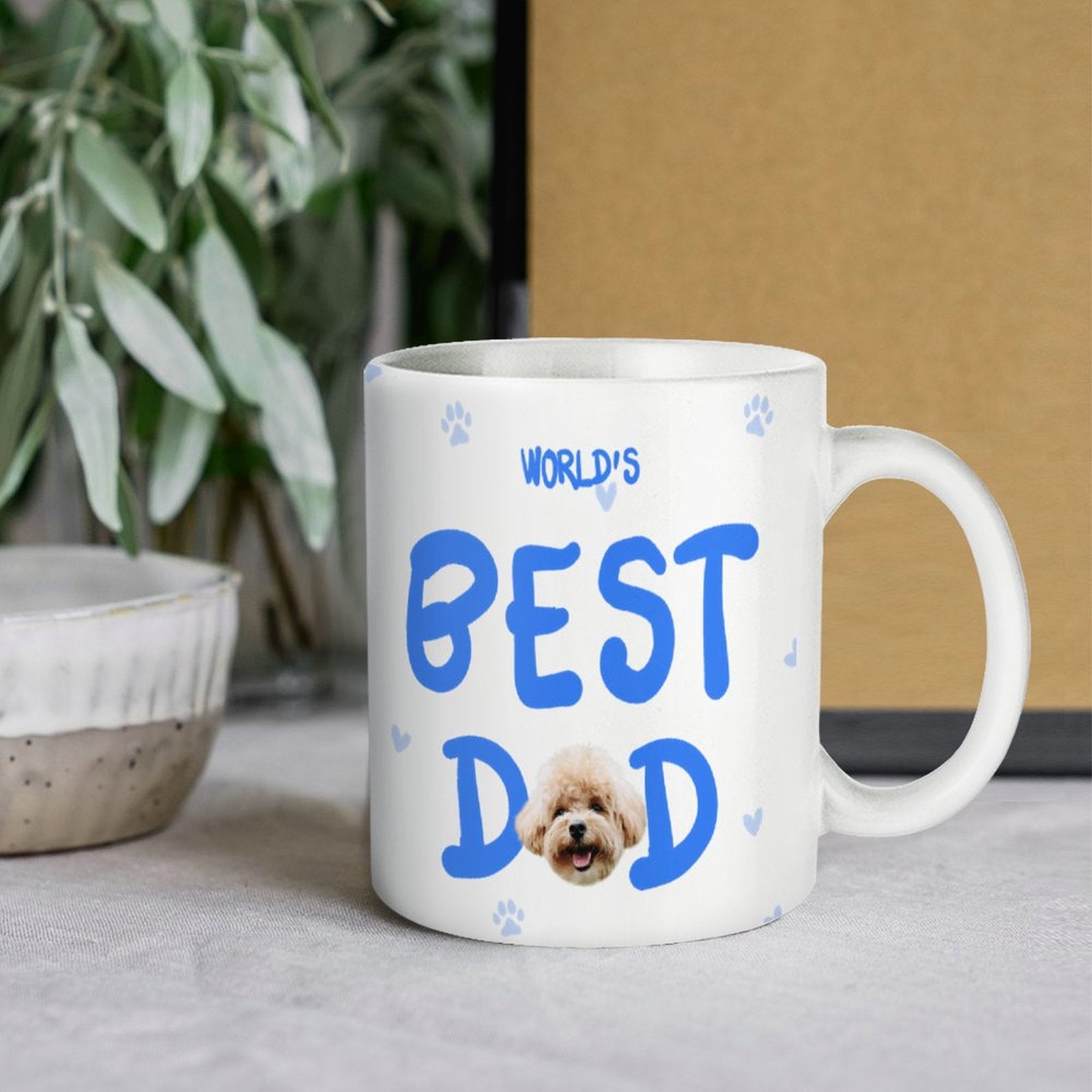 Custom Pet Face Best Dad Best Mom Mug-WEPRINTME-4