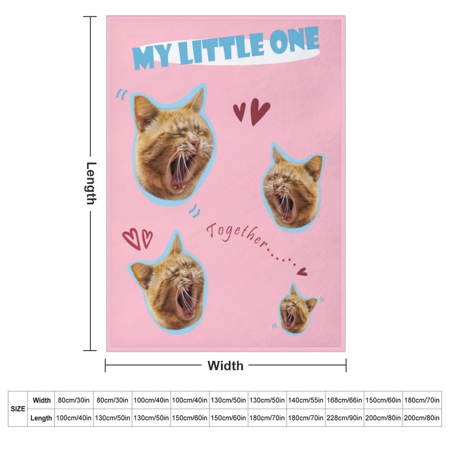 Custom Pet Face Blanket My Little One Blanket-WEPRINTME-8