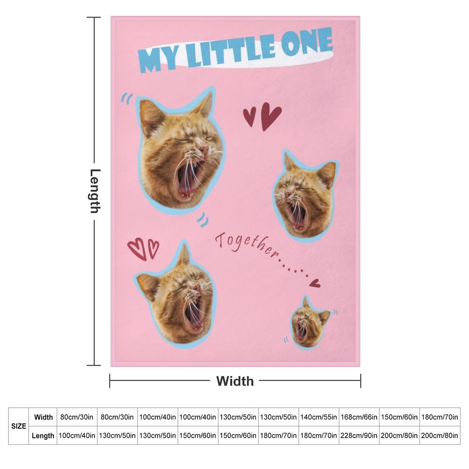 Custom Pet Face Blanket My Little One Blanket-WEPRINTME-8