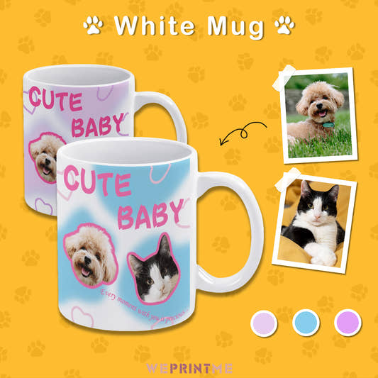 Custom Pet Face Cute Babies Mug-WEPRINTME-1