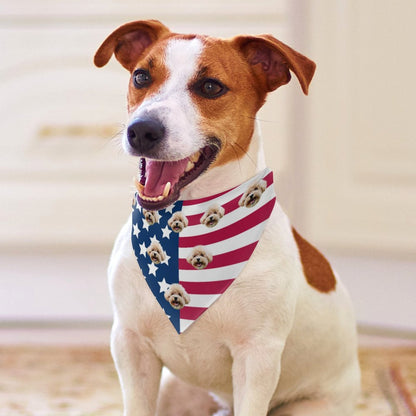 Custom Pet Face Flag Girls Swimwear Matching Pet Bandana-WEPRINTME-7