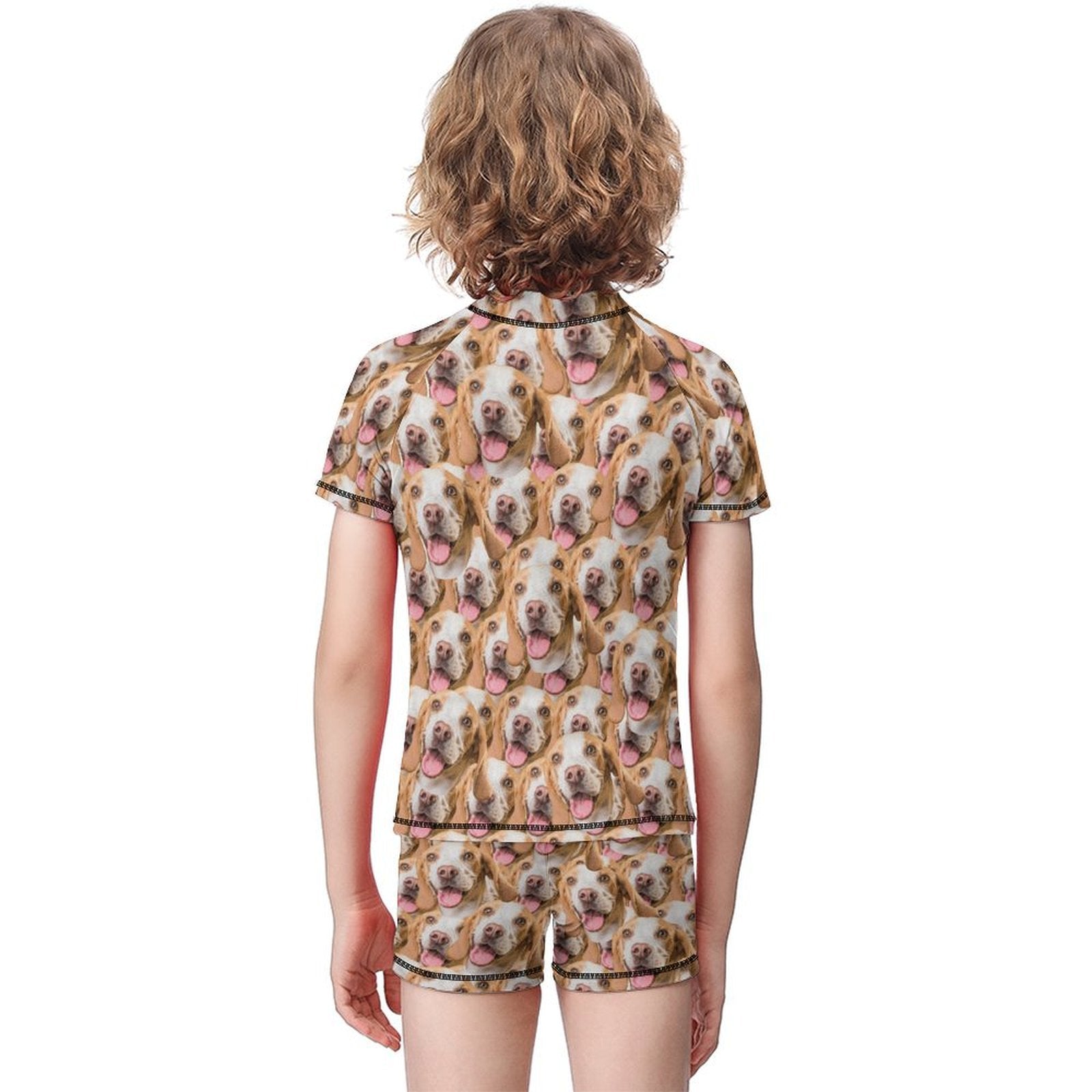 Custom Pet Face Funny Pet Face Kids Swimwear-WEPRINTME-11