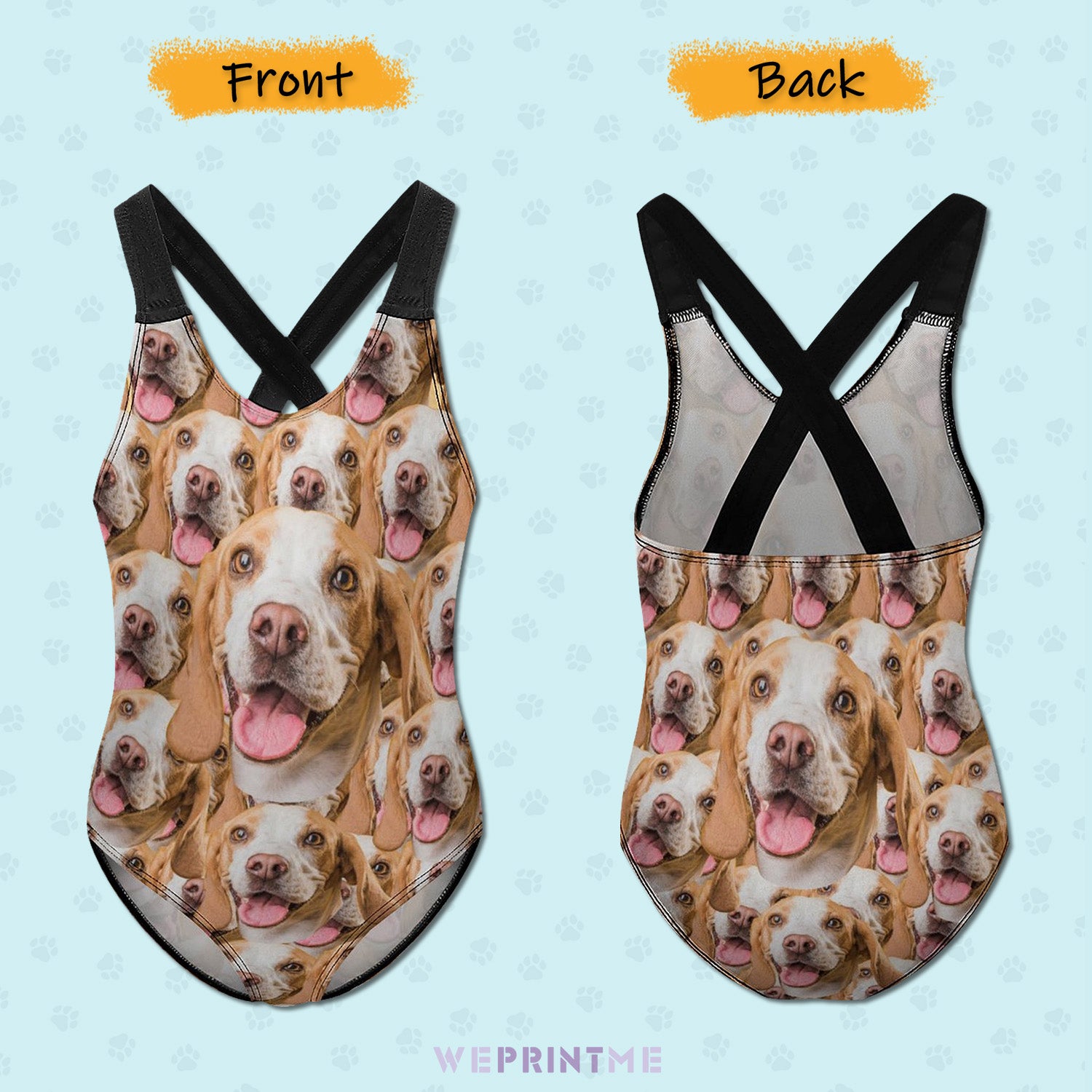 Custom Pet Face Funny Pet Face Kids Swimwear-WEPRINTME-2