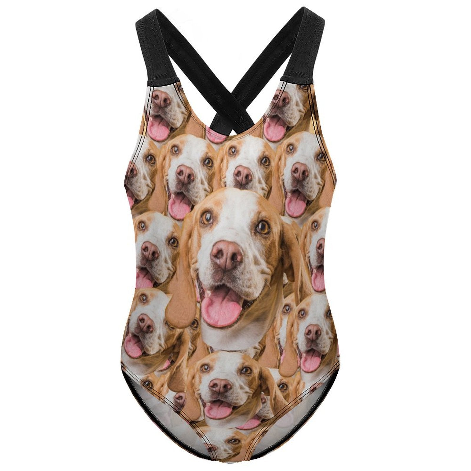 Custom Pet Face Funny Pet Face Kids Swimwear-WEPRINTME-7
