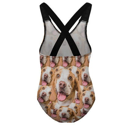 Custom Pet Face Funny Pet Face Kids Swimwear-WEPRINTME-8