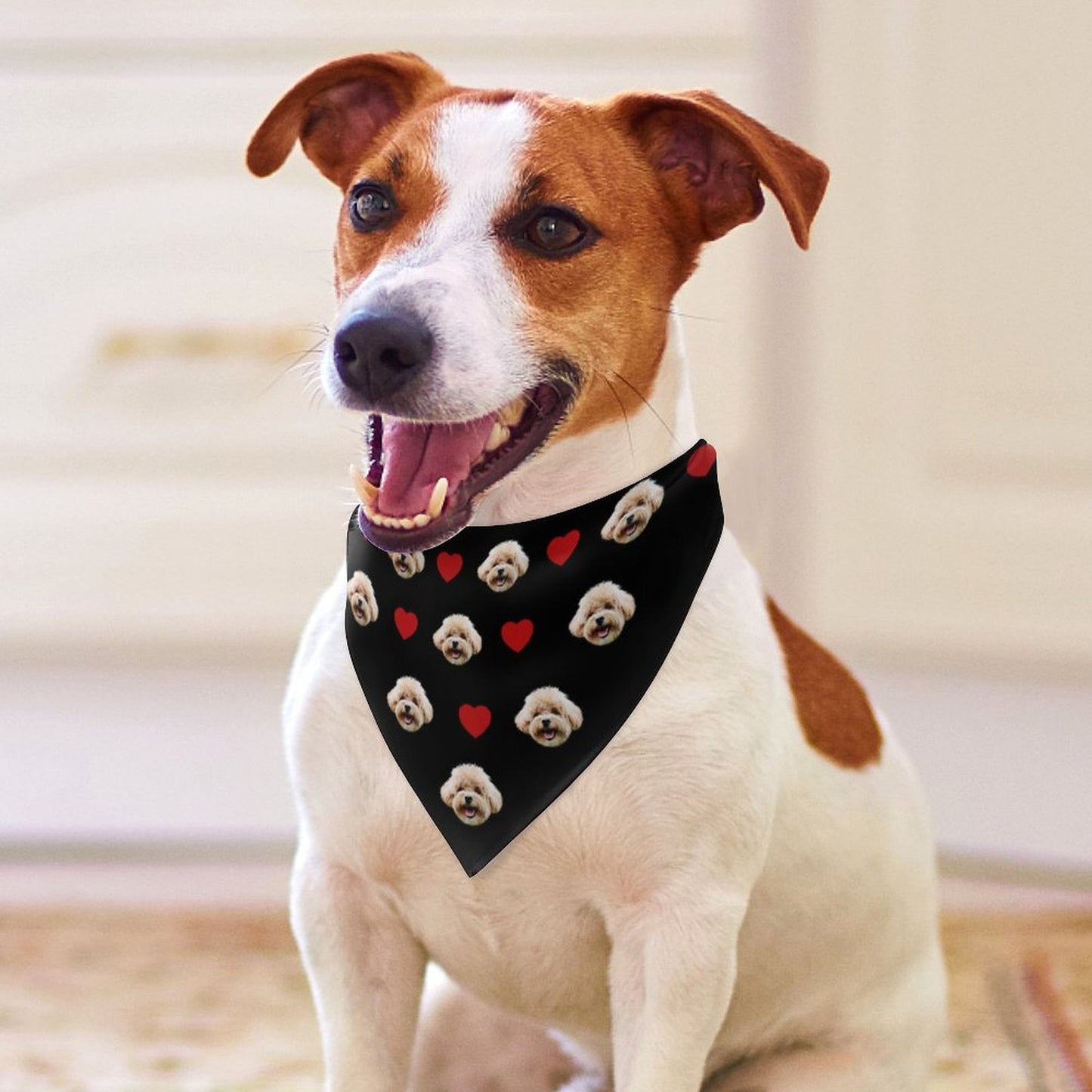 Custom Pet Face Girls Swimwear Matching Pet Bandana-WEPRINTME-7