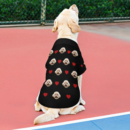 Custom Pet Face Kids Heart Shorts Matching Pet Shirts-WEPRINTME-12