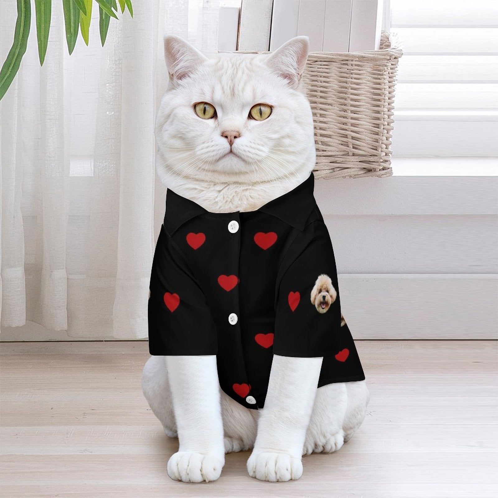 Custom Pet Face Kids Heart Shorts Matching Pet Shirts-WEPRINTME-13