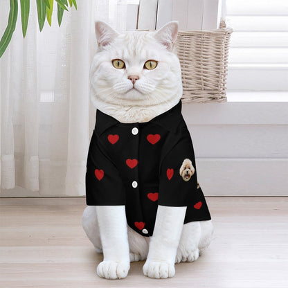 Custom Pet Face Kids Heart Shorts Matching Pet Shirts-WEPRINTME-13