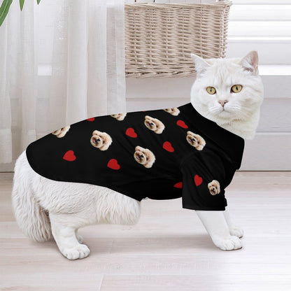 Custom Pet Face Kids Heart Shorts Matching Pet Shirts-WEPRINTME-14