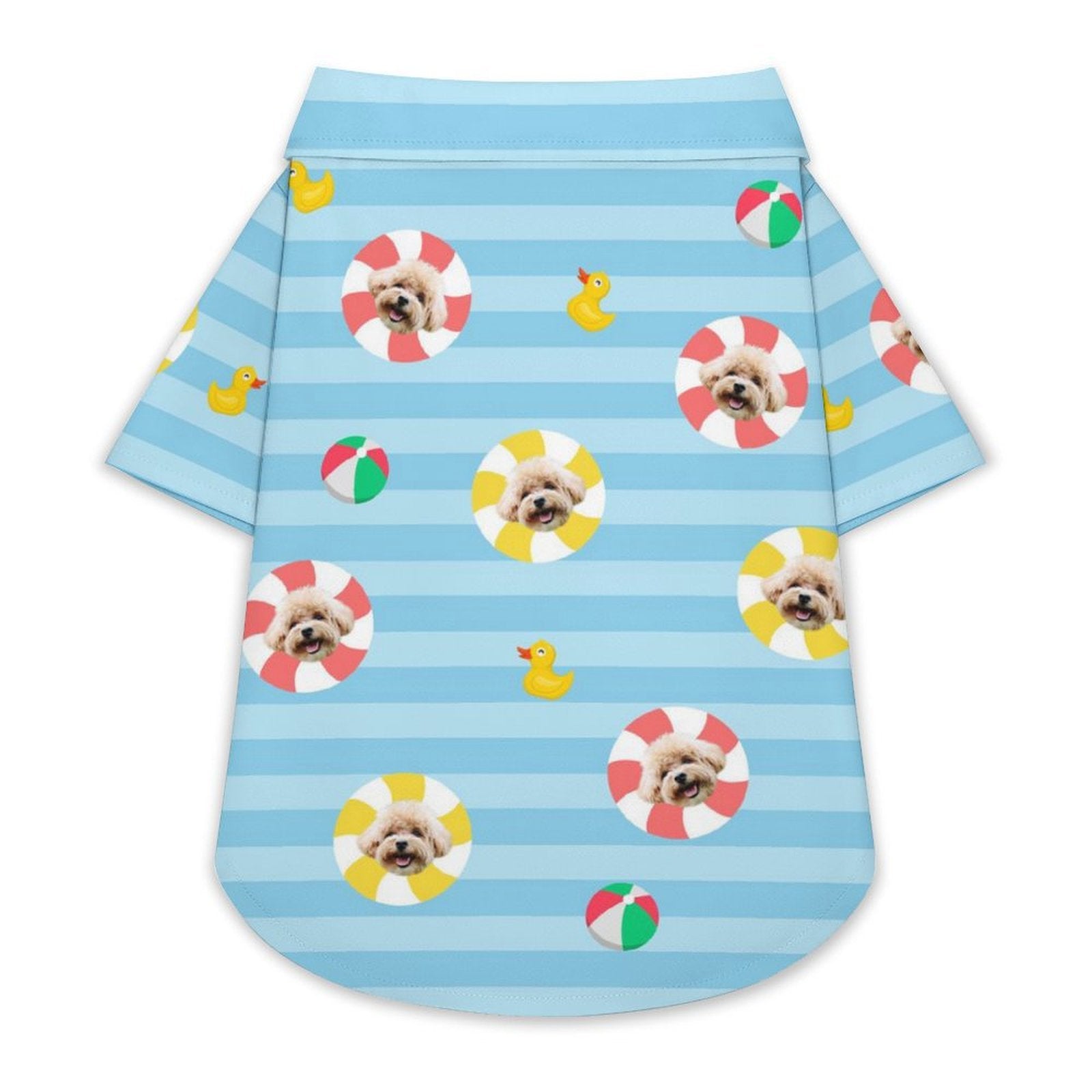 Custom Pet Face Kids Pool Short Set Matching Pet Shirts-WEPRINTME-9
