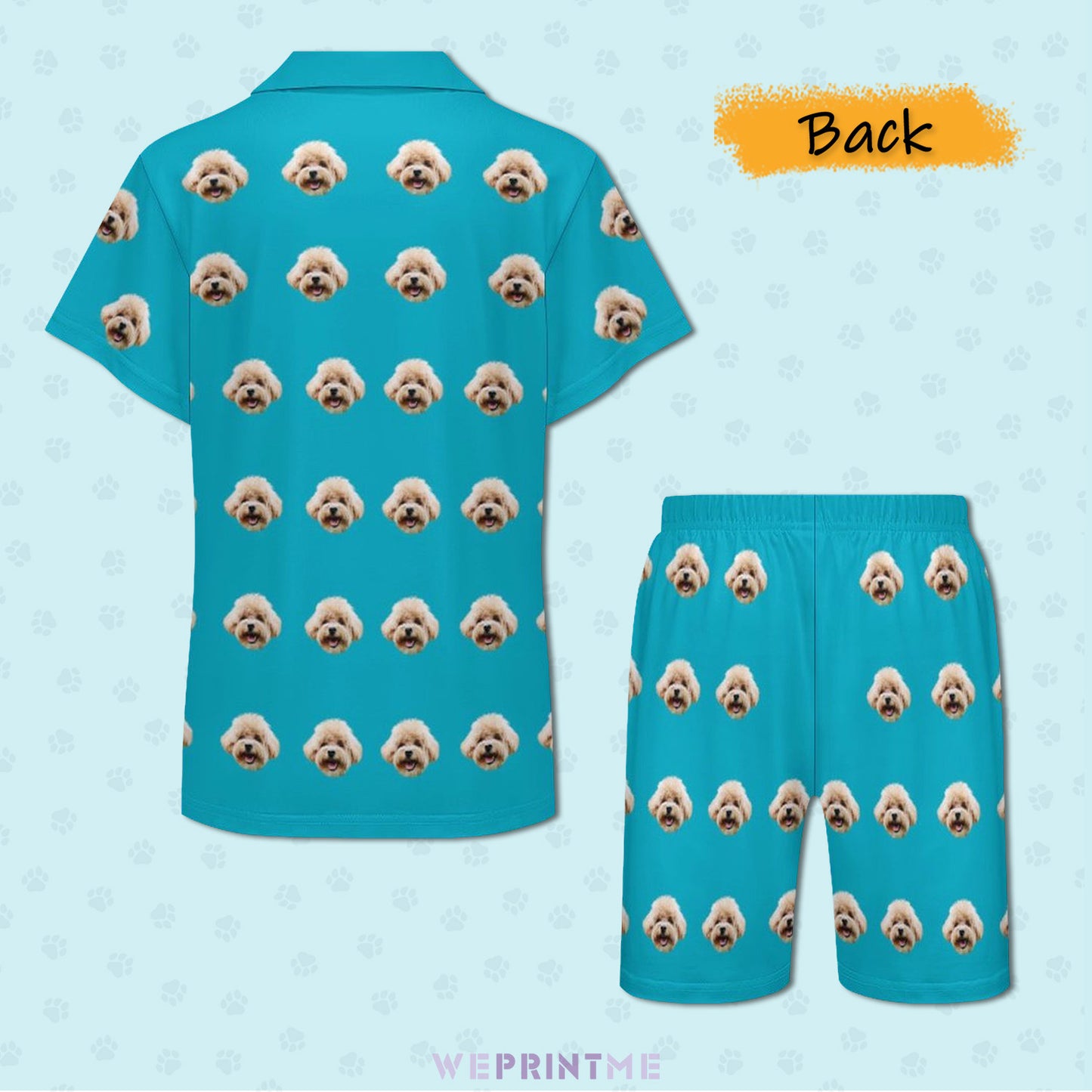 Custom Pet Face Kids Short Pajama Set-WEPRINTME-4
