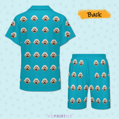 Custom Pet Face Kids Short Pajama Set-WEPRINTME-4