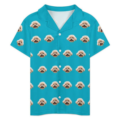 Custom Pet Face Kids Short Pajama Set-WEPRINTME-5