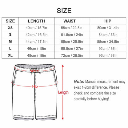 Custom Pet Face Kids Shorts -WEPRINTME-Size Chart