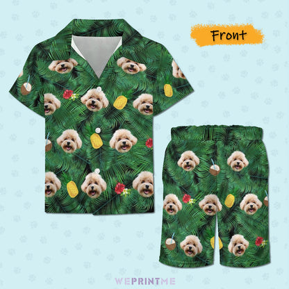 Custom Pet Face Kids Summer Short Set Matching Pet Shirts-WEPRINTME-3