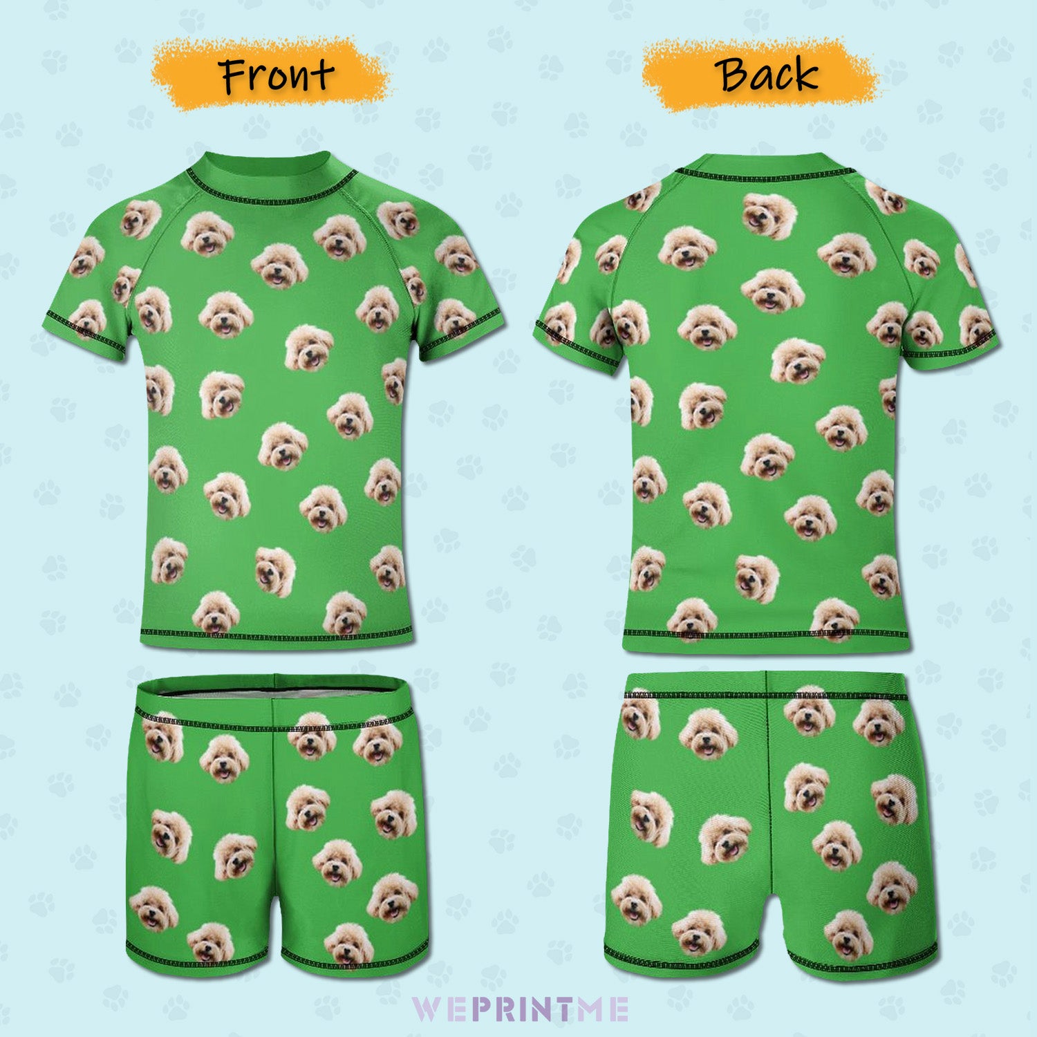 Custom Pet Face Kids Swimwear-WEPRINTME-10