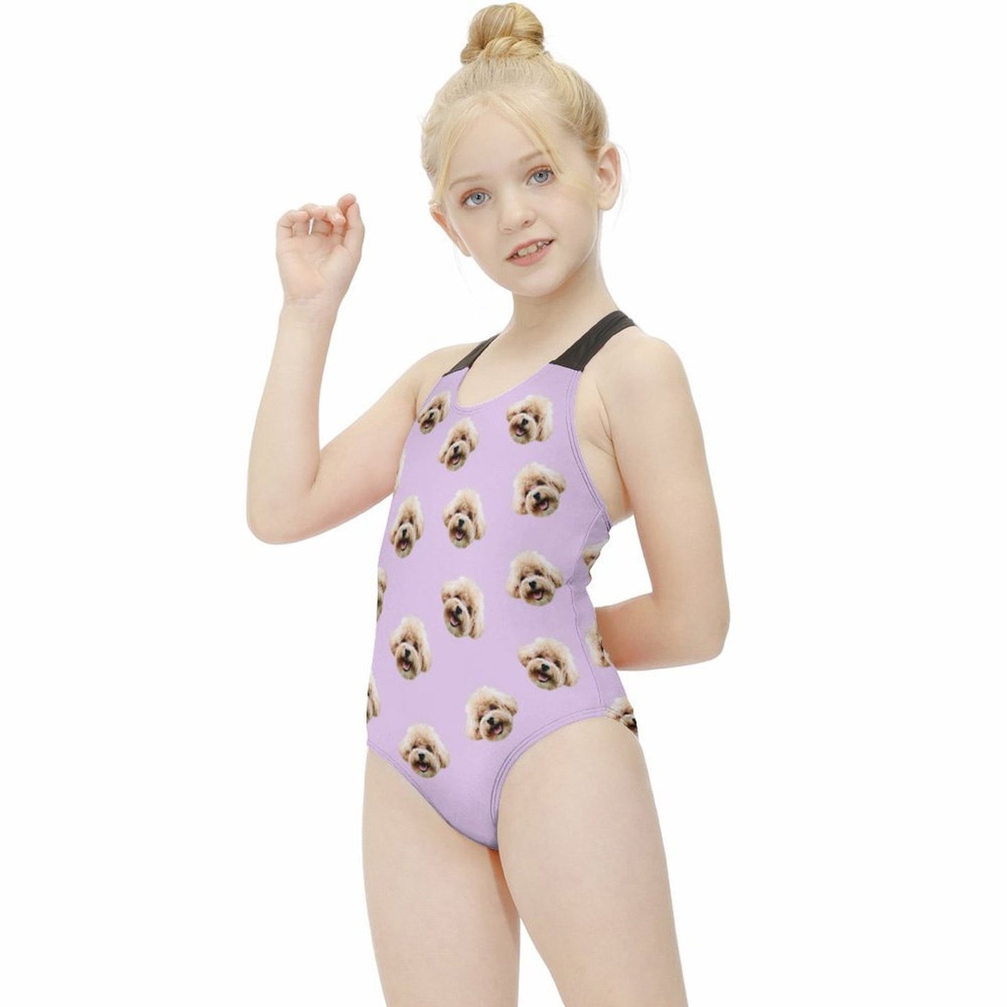 Custom Pet Face Kids Swimwear-WEPRINTME-4