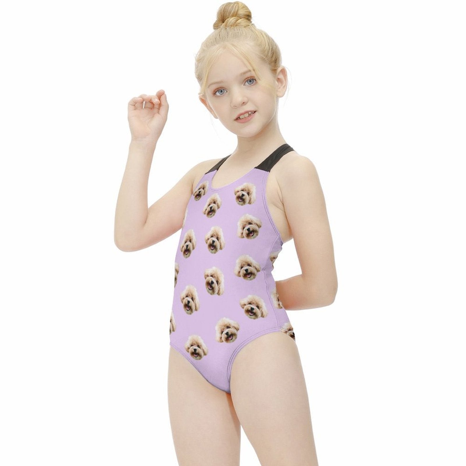 Custom Pet Face Kids Swimwear-WEPRINTME-4