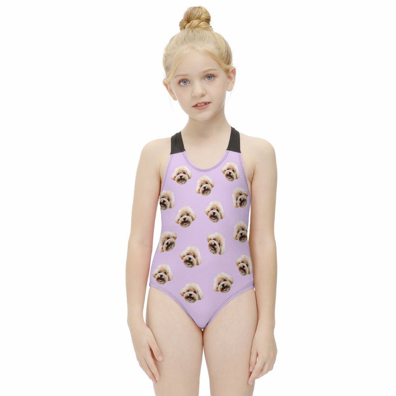 Custom Pet Face Kids Swimwear-WEPRINTME-5