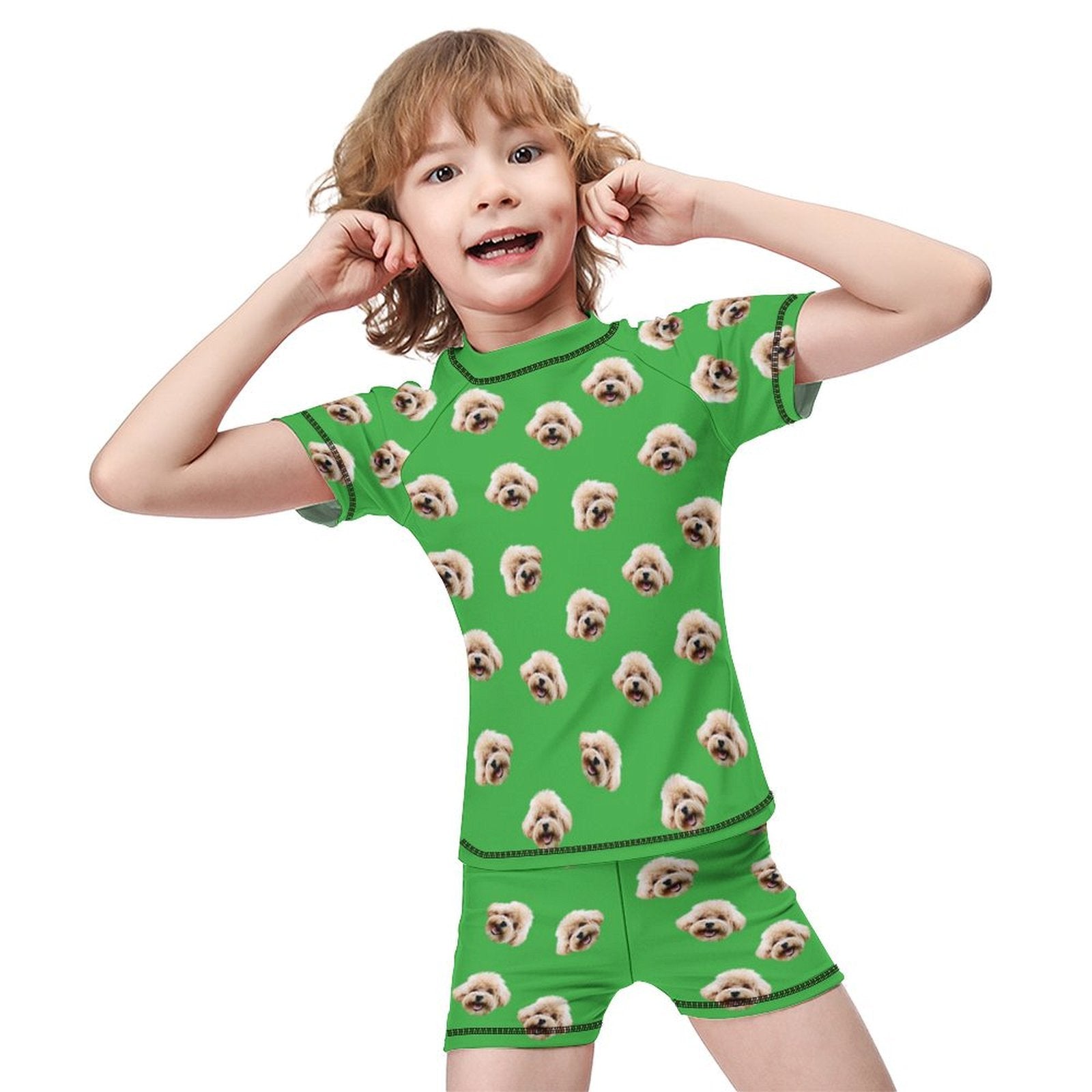 Custom Pet Face Kids Swimwear-WEPRINTME-9