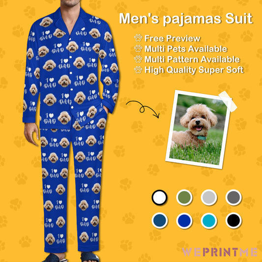 Custom Pet Face Love Parents Pajamas-WEPRINTME-1