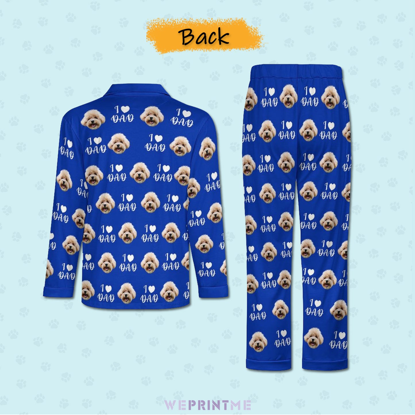 Custom Pet Face Love Parents Pajamas-WEPRINTME-4