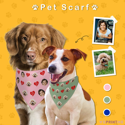 Custom Pet Face Love You Pet Scarf-WEPRINTME-11