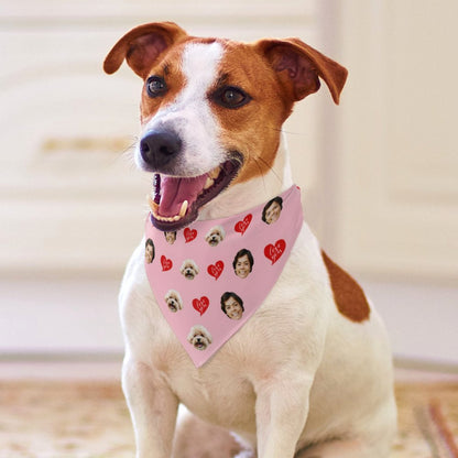 Custom Pet Face Love You Pet Scarf-WEPRINTME-5