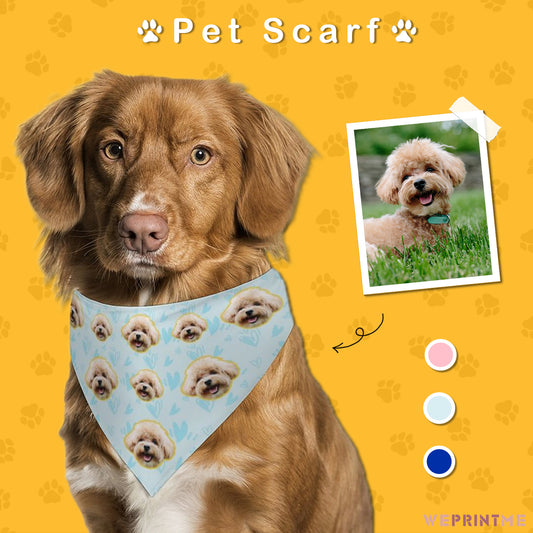 Custom Pet Face Love You Pet Scarf-WEPRINTME-9