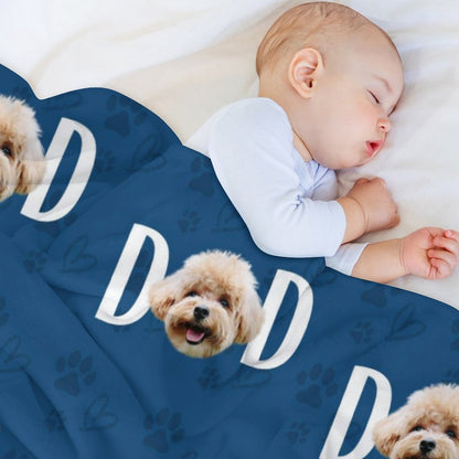Custom Pet Face Mom Dad Fleece Blanket-WEPRINTME-12