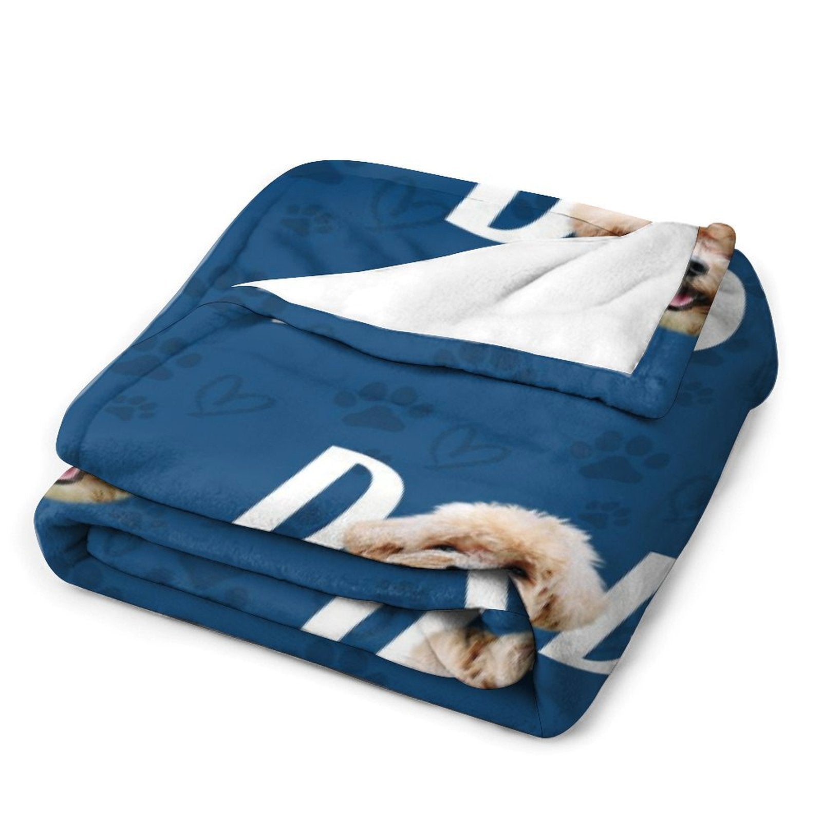 Custom Pet Face Mom Dad Fleece Blanket-WEPRINTME-14