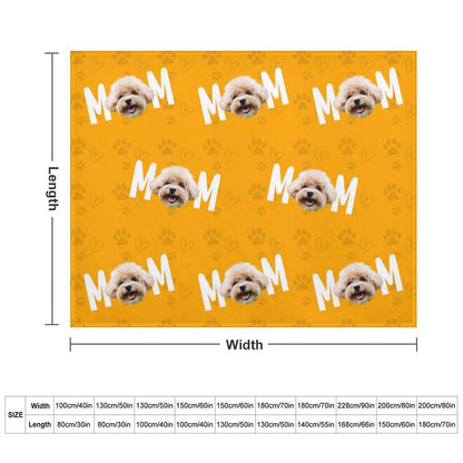 Custom Pet Face Mom Dad Fleece Blanket-WEPRINTME-6