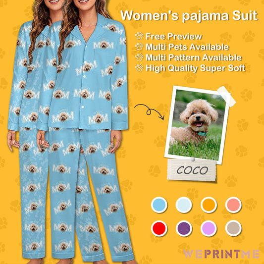 Custom Pet Face Mom&Dad Pajamas-WEPRINTME-1