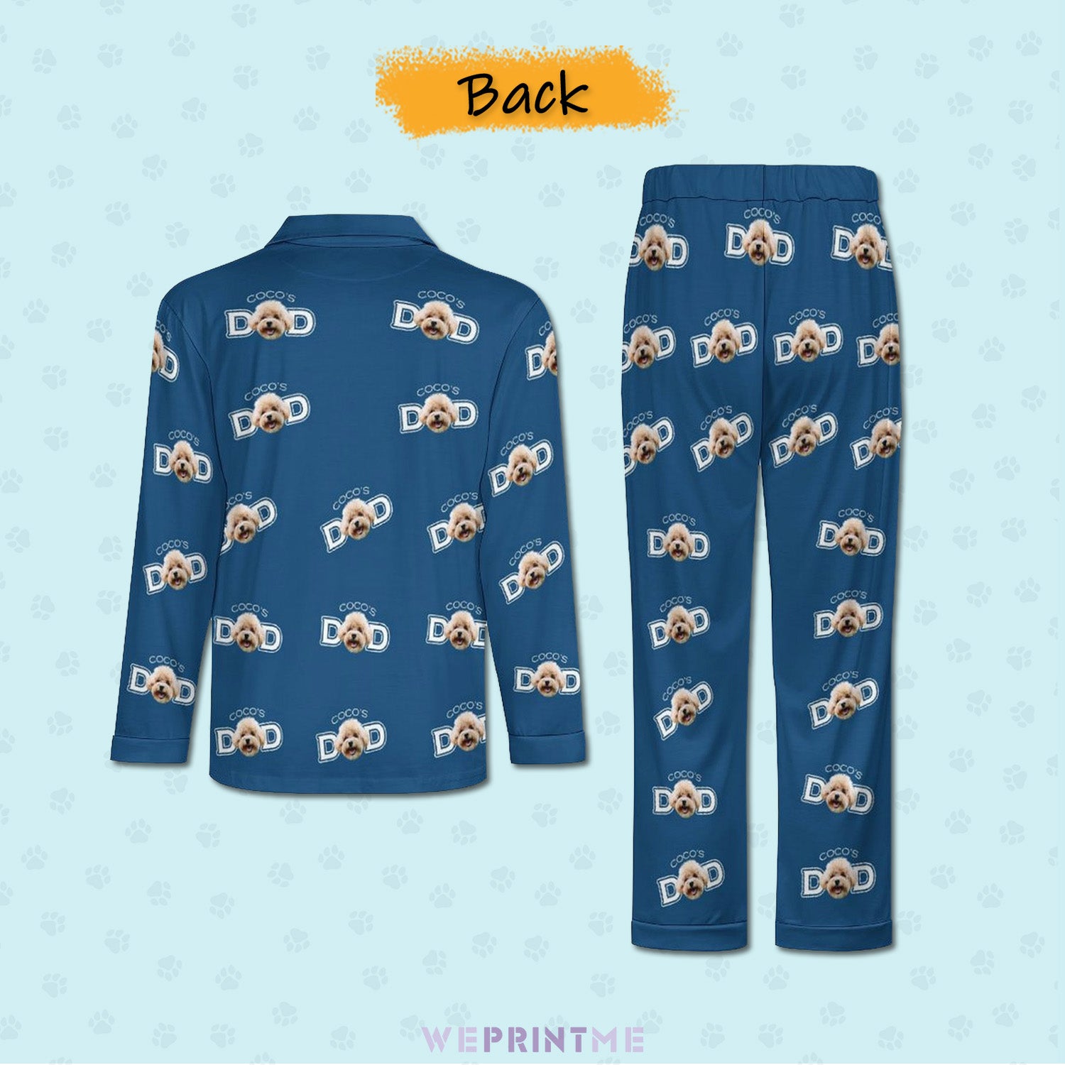 Custom Pet Face Mom&Dad Pajamas-WEPRINTME-11