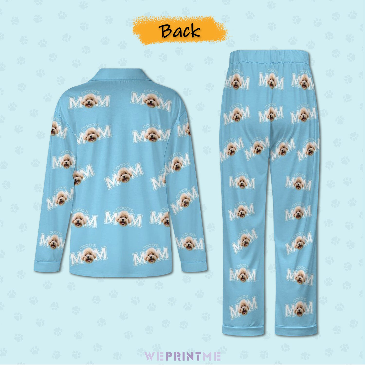 Custom Pet Face Mom&Dad Pajamas-WEPRINTME-4