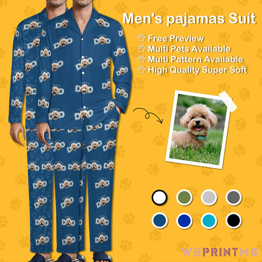 Custom Pet Face Mom&Dad Pajamas-WEPRINTME-8