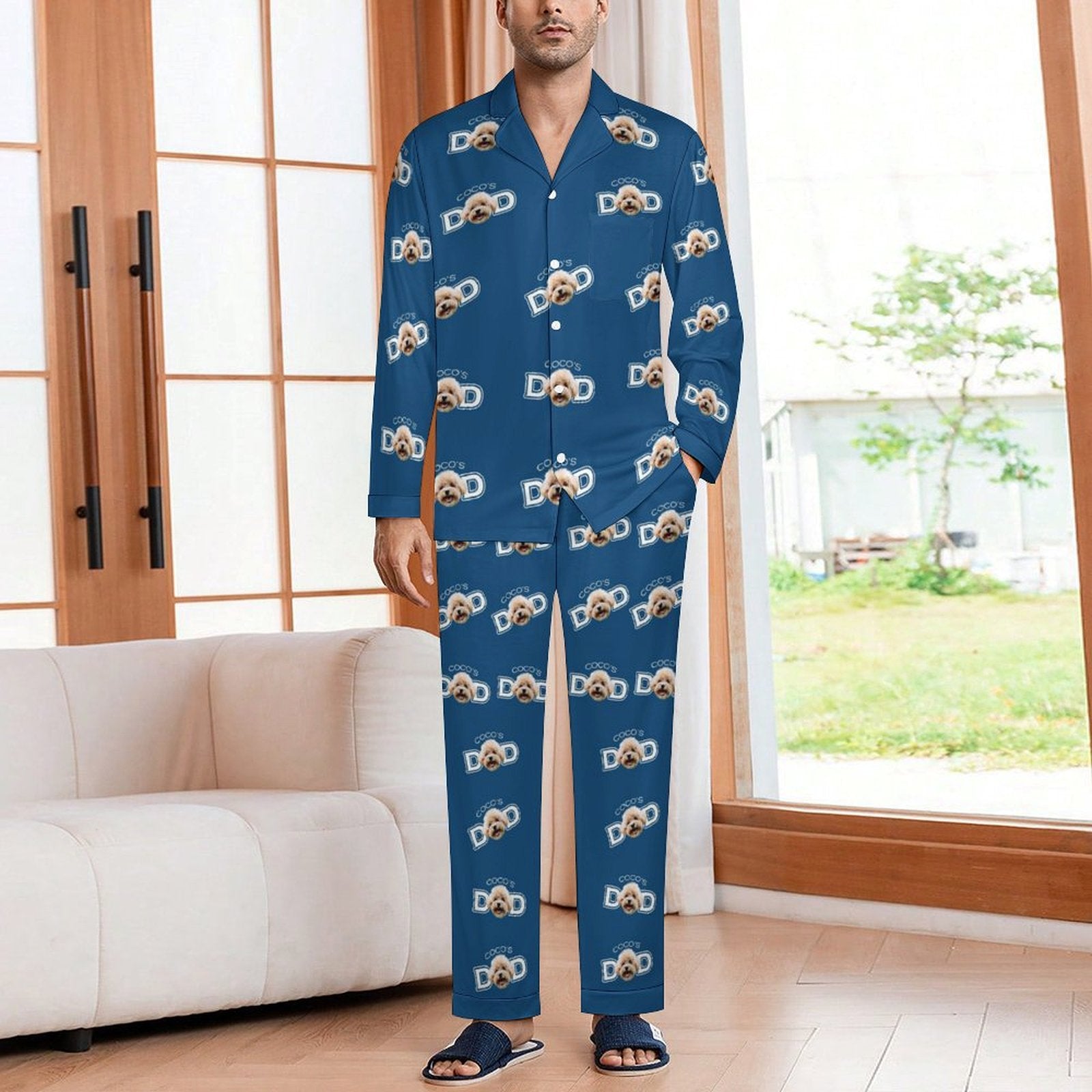 Custom Pet Face Mom&Dad Pajamas-WEPRINTME-9