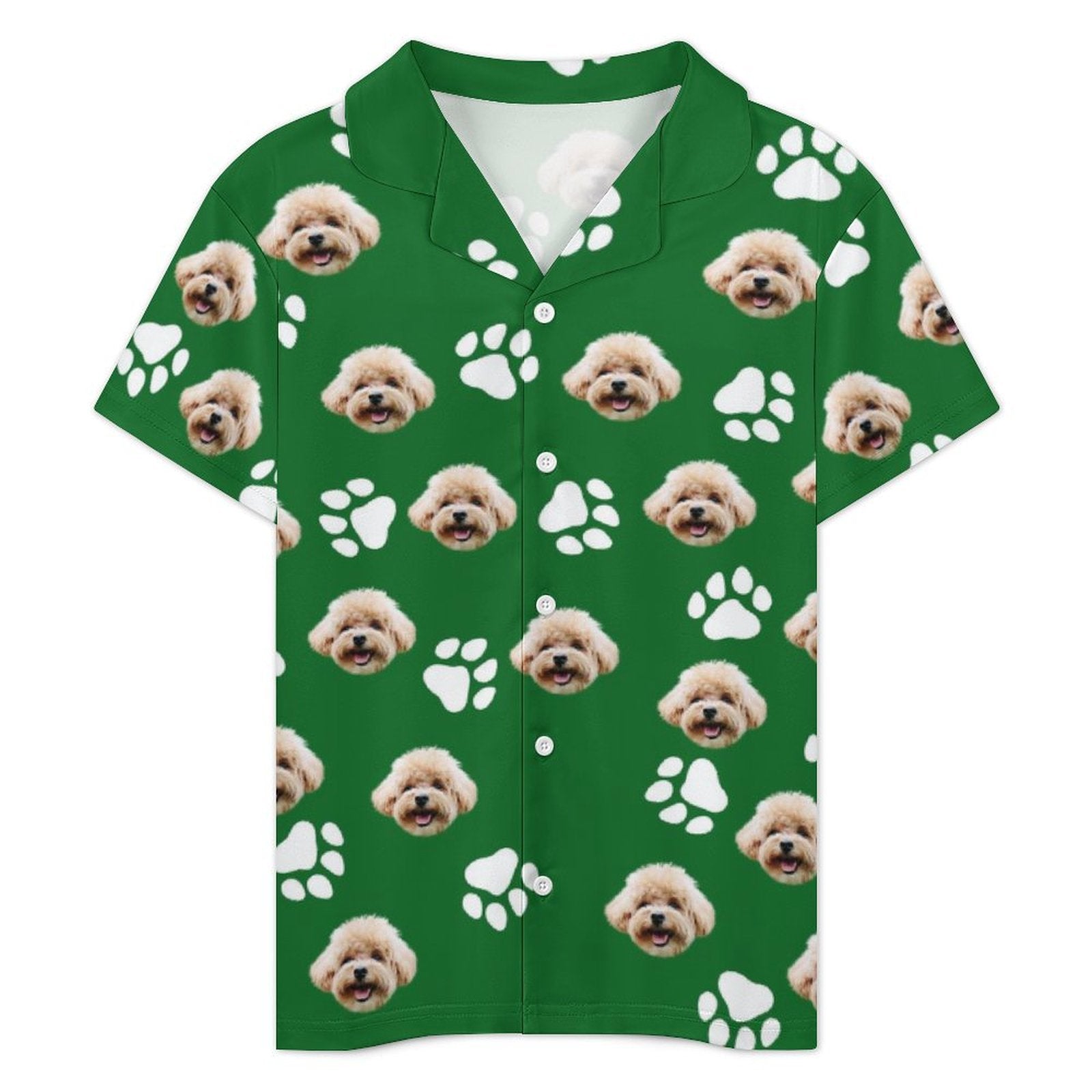 Custom Pet Face Paws Kids Short Pajama Set-WEPRINTME-5