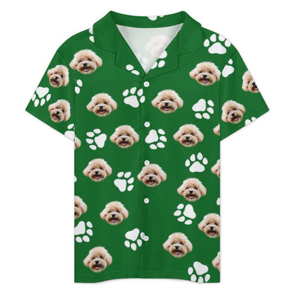 Custom Pet Face Paws Kids Short Pajama Set-WEPRINTME-5