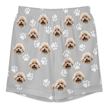 Custom Pet Face Paws Men's Short Pajama Set-WEPRINTME-6