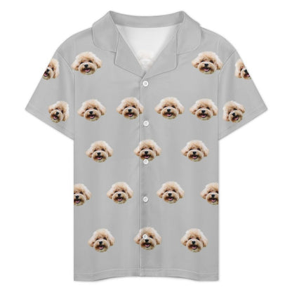Custom Pet Face Pet and Paws Kids Short Pajama Set-WEPRINTME-11