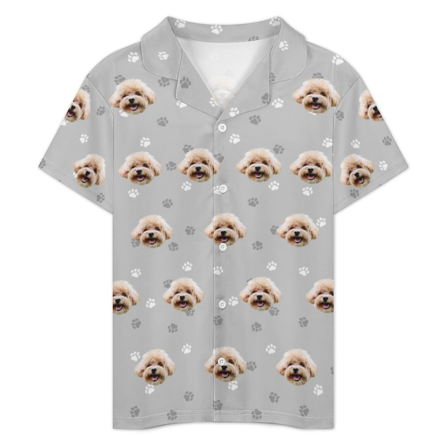 Custom Pet Face Pet and Paws Kids Short Pajama Set-WEPRINTME-5