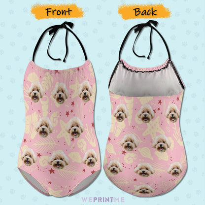 Custom Pet Face Sea Childrens One-Piece Swimsuit-WEPRINTME-2