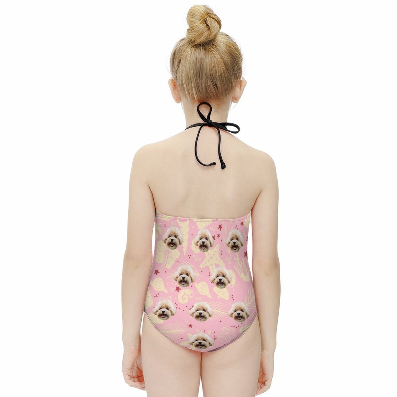 Custom Pet Face Sea Childrens One-Piece Swimsuit-WEPRINTME-4