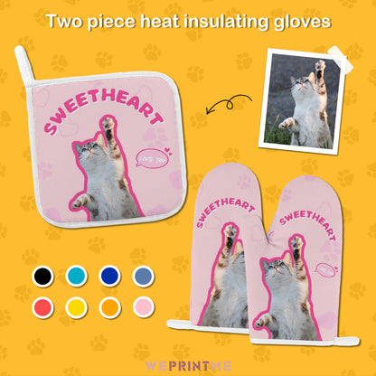 Custom Pet Face Sweetheart Mitts and Pot Holders Sets-WEPRINTME-1