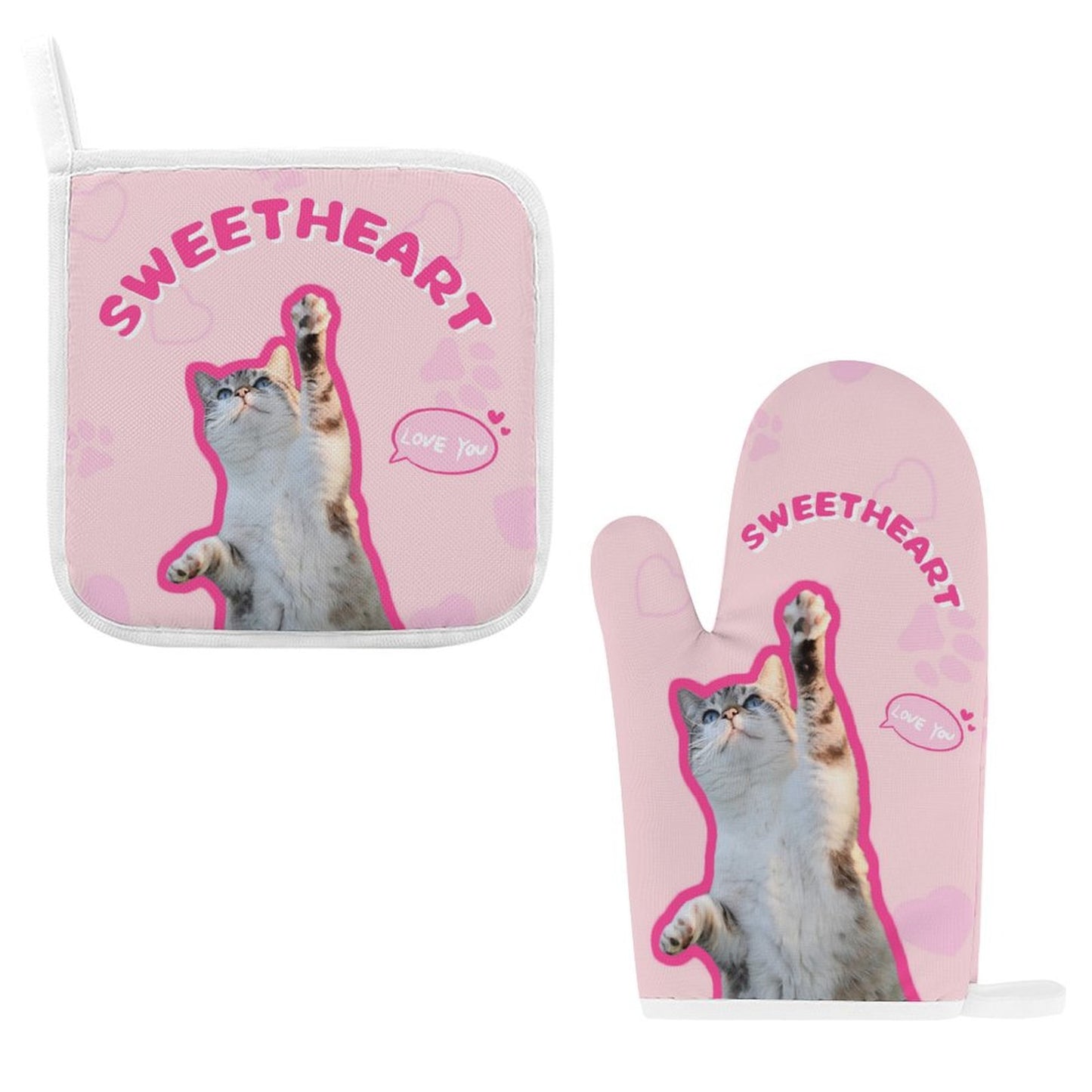 Custom Pet Face Sweetheart Mitts and Pot Holders Sets-WEPRINTME-8