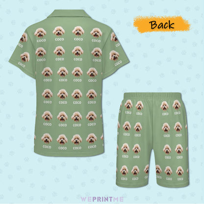 Custom Pet Face and Name Kids Short Pajama Set-WEPRINTME-4