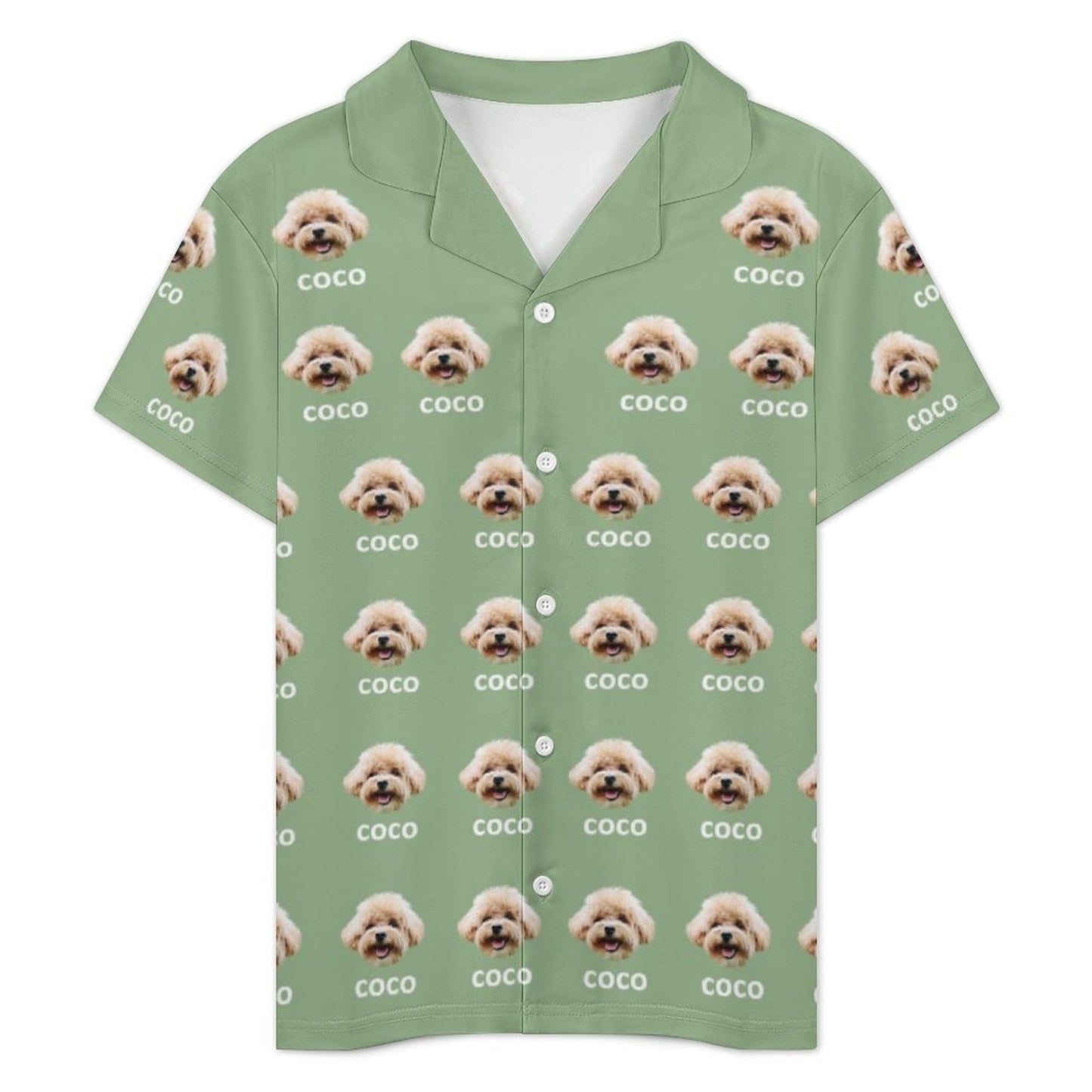 Custom Pet Face and Name Kids Short Pajama Set-WEPRINTME-5